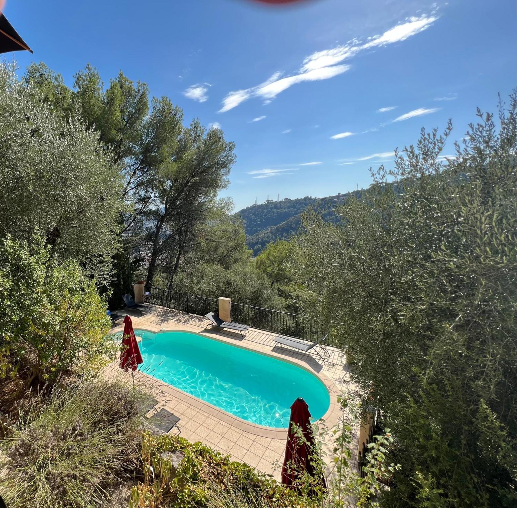 Entre Nice Et Monaco Grande Villa Avec Piscine Privee 12 Personnes Drap Exterior foto